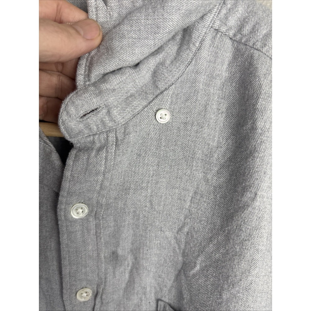 rodd and gunn button Down shirt Size XL Sports Fit Gray Herringbone Italian - Picture 5 of 9